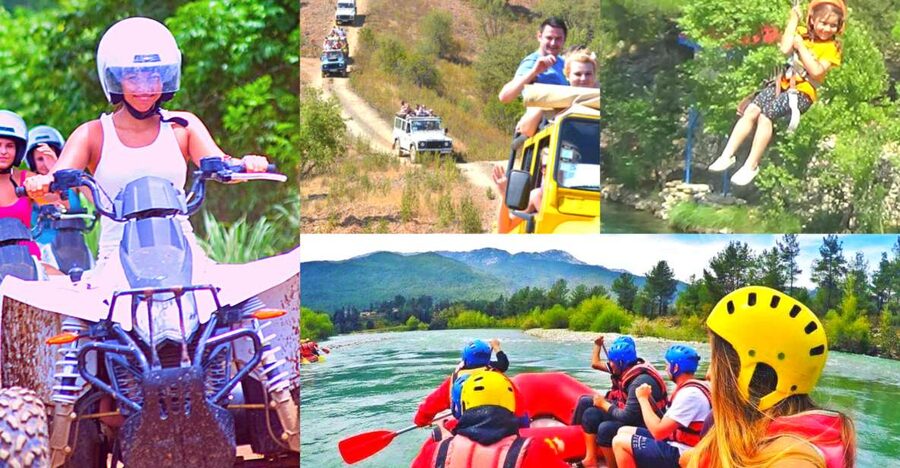 Rafting, Quad or Buggy Ride, Zipline, Jeep Tour Super Combo - A long outdoor day in Köprülü Canyon