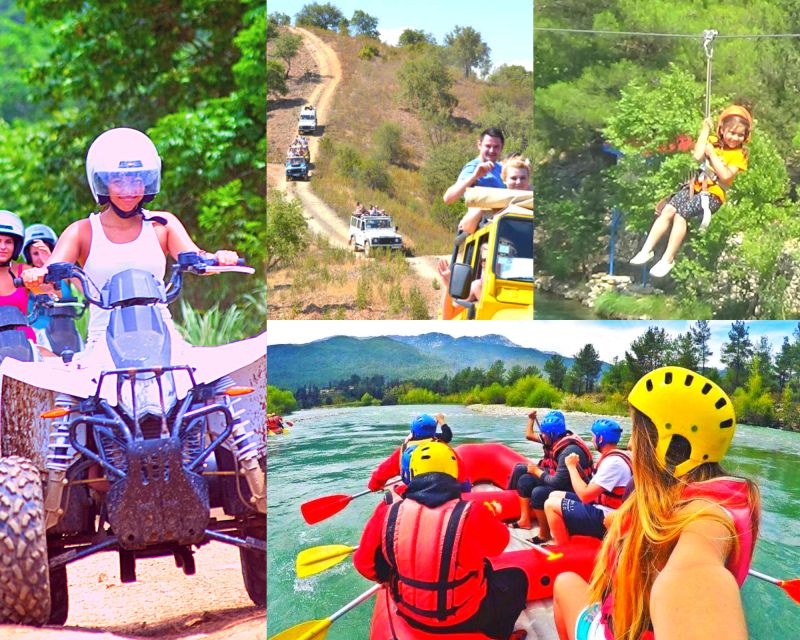 Rafting, Quad or Buggy Ride, Zipline, Jeep Tour Super Combo - Rafting through the canyon