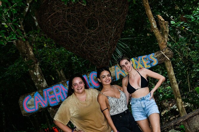 Riviera Maya Half Day Casa Jaguar Cenote, Zipline and ATV - Walking through jungle caves