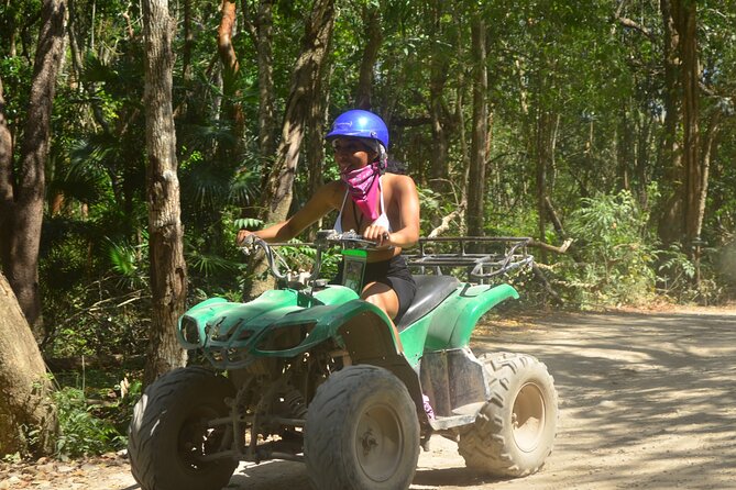 Riviera Maya Jungle Half-Day Tour: ATV, Ziplines, Cenote Swim, Rappel - Swimming in a freshwater cenote