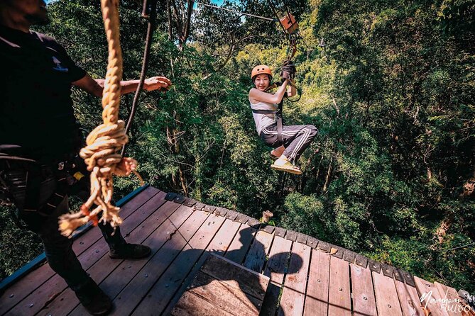 Samui Zipline FLY & Fun Tree Bridge Jungle Cafe & Waterfall - The Tree Bridge cafe and the cost of lunch