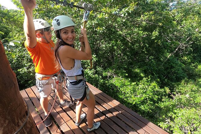 Selva Maya Eco Adventure Park: Ziplining, Hanging Bridges, Rappelling and Cenote - Swimming in two very different cenotes