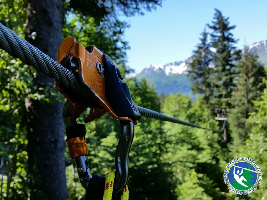 Seward: Stoney Creek Canopy Tour with Zipline - The upper valley and the first three lines