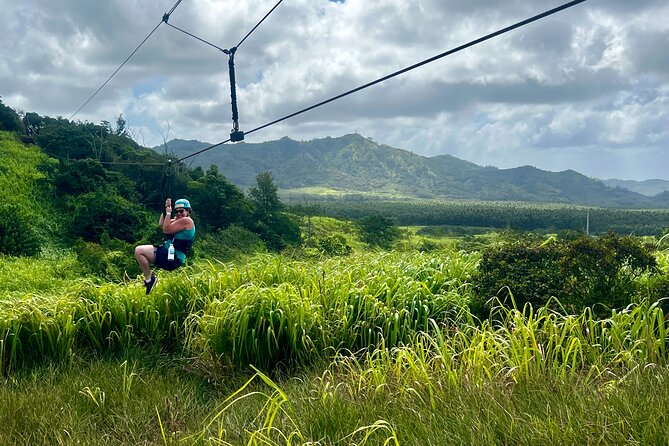Shaka Zipline: 5 Line Zipline Tour (60 - 260 lbs) - Five lines, big Kauai views