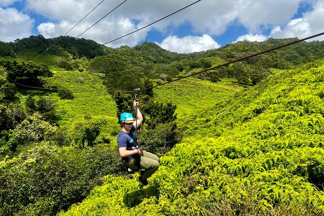 Shaka Zipline: 5 Line Zipline Tour (60 - 260 lbs) - The repeat of line 3