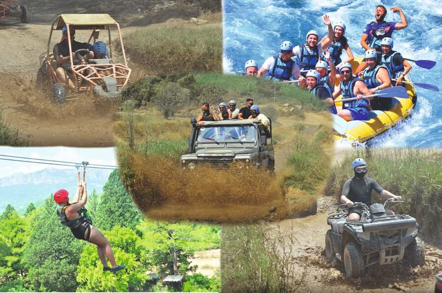 Side/Antalya: Jeep, Buggy, Rafting & Zipline Tour with lunch - Key points at a glance