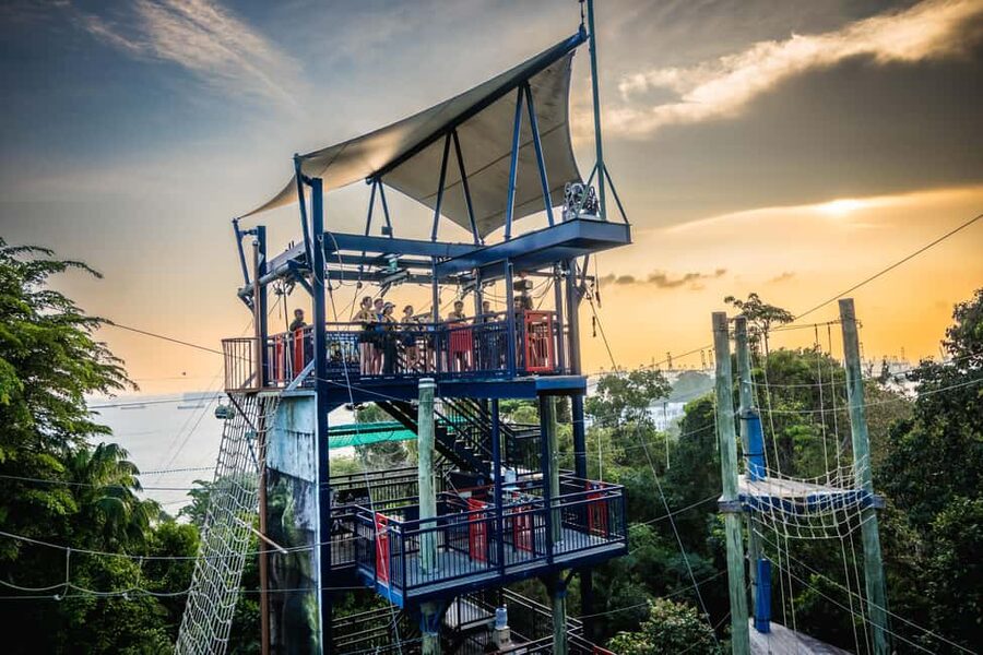 Singapore: Mega Adventure Zipline - MegaClimb: 36 treetop obstacles and three levels
