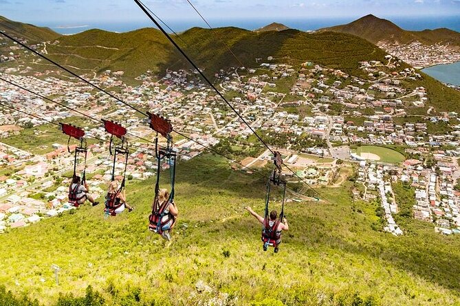 St Maarten Full Combo: Flying Dutchman, Zip Line & Schooner Ride - The Sentry Hill Zip Line covers 1,640 feet
