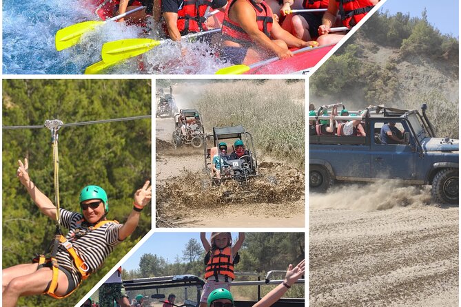 Süber combo adventure (rafting zipline bugy jeep canyon visit) - Four adventure rides around Köprülü Canyon