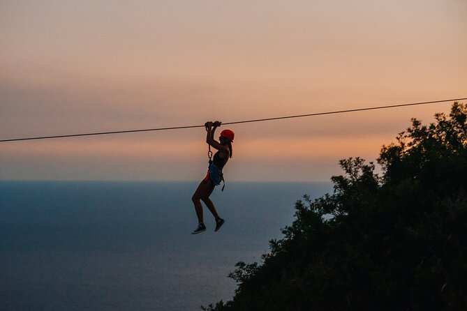 Sunset Zipline Dubrovnik Experience - The sunset stop and local wine