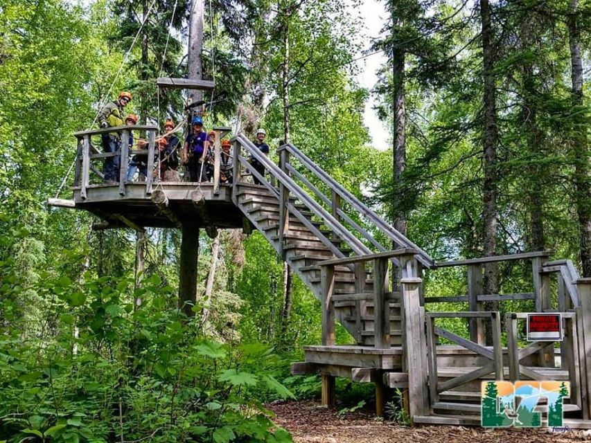 Talkeetna: Denali Zipline Tours - The final 600-foot ride over Reflection Pond