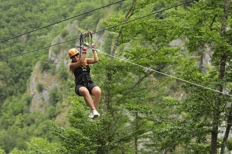 TARA BRIDGE: The longest and the fastest Zip Line Adventure - Flying across the Tara canyon at 100 km/h