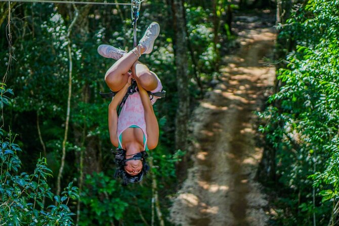 The best ATV tour with ziplines and Cenote swim day! - Ziplines and hanging bridges above the trees