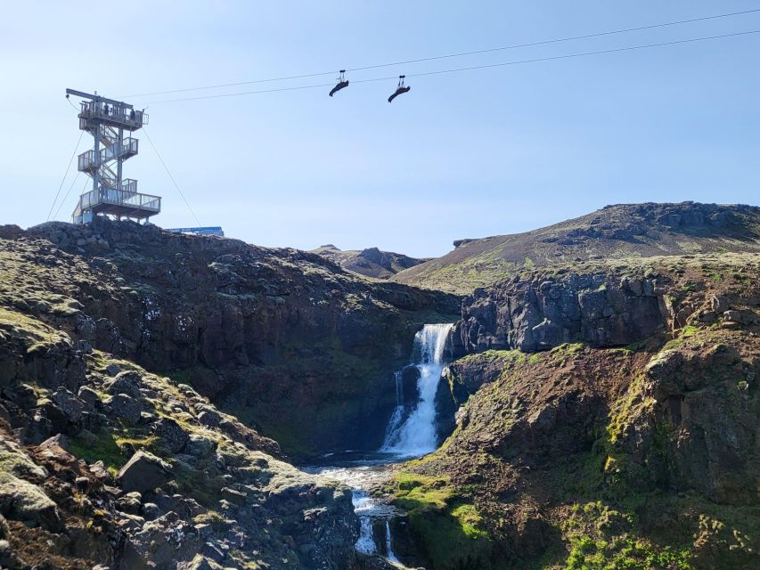 The Falcon : Superman ride with Mega Zipline Iceland - Meeting at Reykjadalur Café