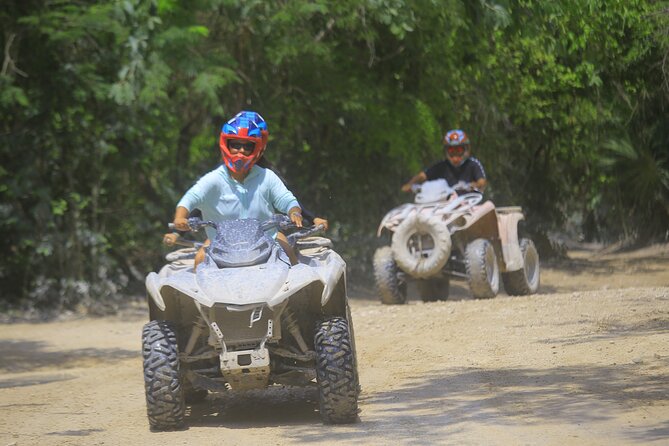 Top ATV's in Mexico includes Cenote, Ziplines, snack & transport. - The cenote stop, refreshing but not grand