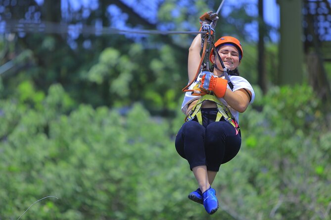 Top ATV's in Mexico includes Cenote, Ziplines, snack & transport. - Ziplines above the trees