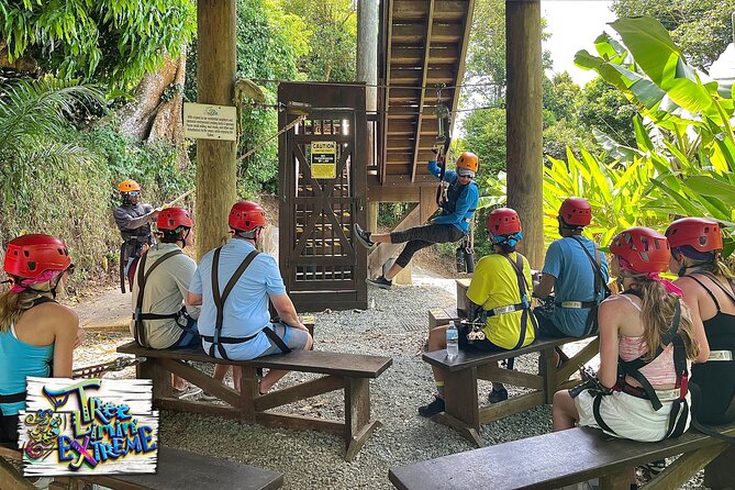 Tree Limin' Extreme Zipline - The truck ride and safety briefing