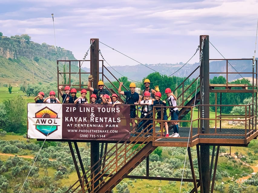 Twin Falls: Zip Line Tour - Four lines above the Snake River Canyon