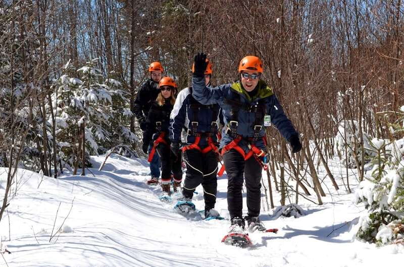 Tyroparc: Mega Ziplines and Hiking in the Laurentians - A warm-up beside the tipi fire