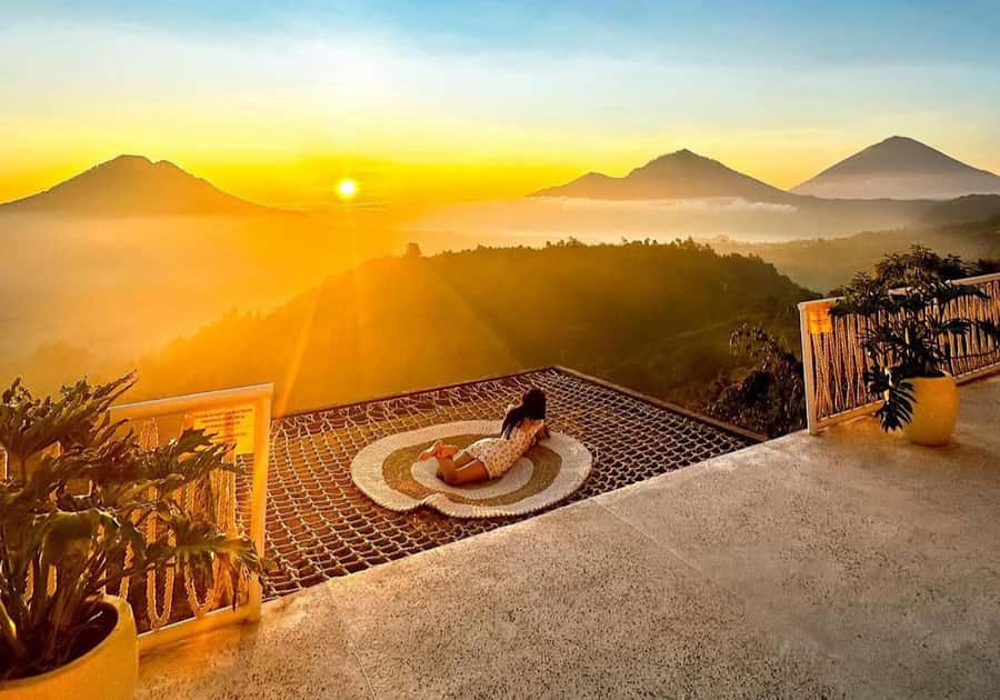 Ubud: Batur Cafe Sunrise, Zip-Line & Cretya Day Club Tour - Tegalalang brings rice-field scenery into the route