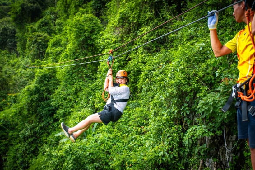 Vang Vieng: Day Tour with Kayaking, Ziplining, and Rafting - A full day of Vang Vieng adventure for $55