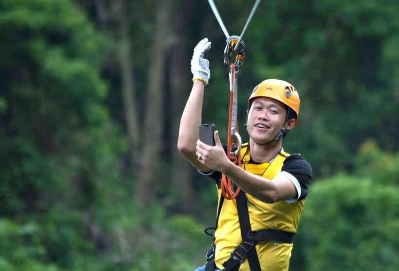 Vang Vieng: Half-Day Zip Lining with Cave Exploration Option - How the two-hour outing unfolds