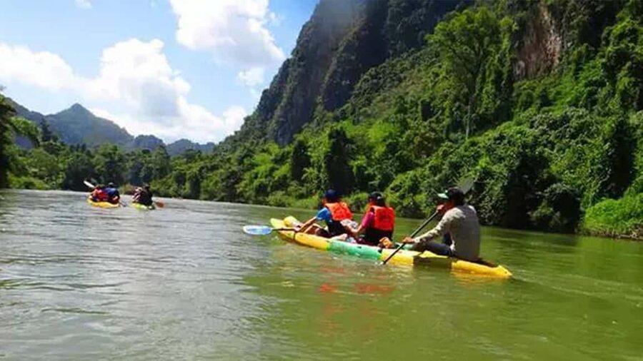 Vang Vieng: Zipline, Elephant Cave, Cave Rafting,Lagoon 1 - One busy day around Vang Vieng