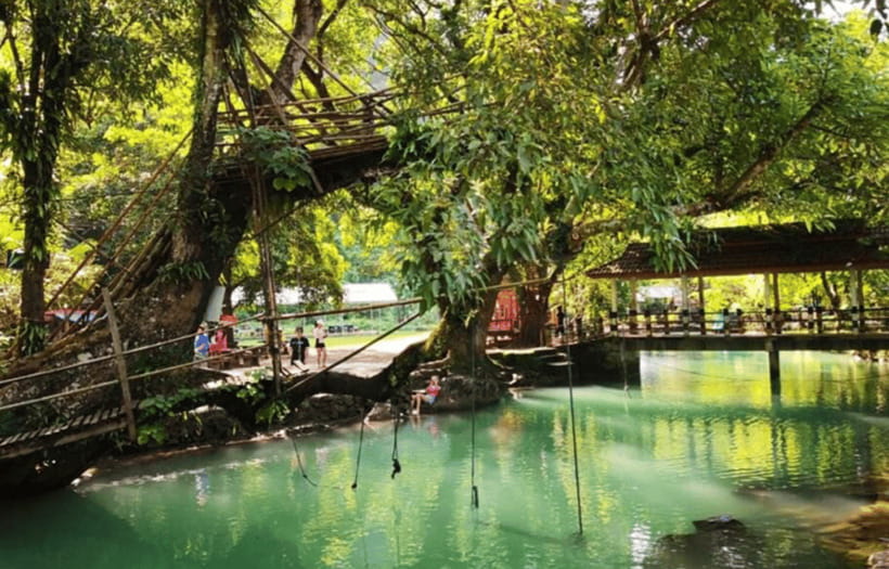 Vang Vieng:Zipline,Water Cave,Tham Chang,Kayak,Blue Lagoon 3 - Kayaking the Nam Song River