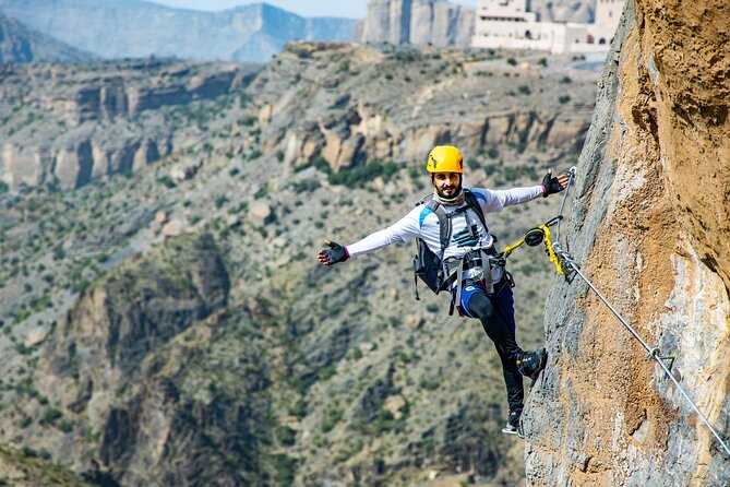 Via Ferrata And Zip Line - Starting at Jebel Akhdar with the safety briefing