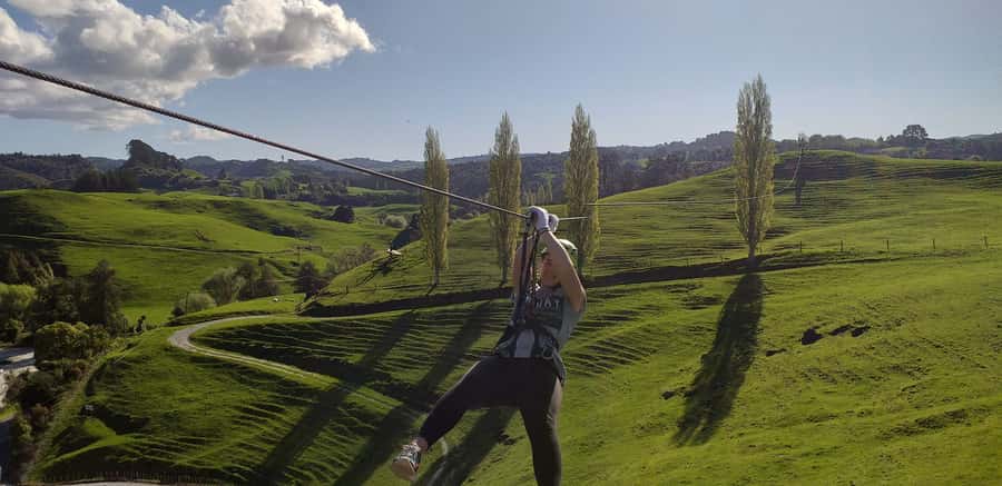 Waitomo Caves 1-Kilometer-Long Zipline Tour - Reaching the Waitomo Lookout Point