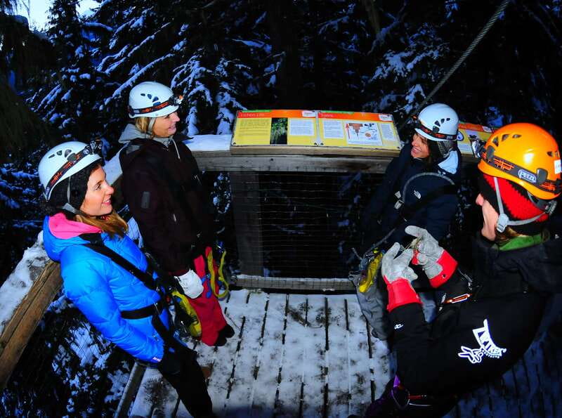 Whistler: 2-Hour Evening Zip Line Adventure - Four bridges under soft evening lights