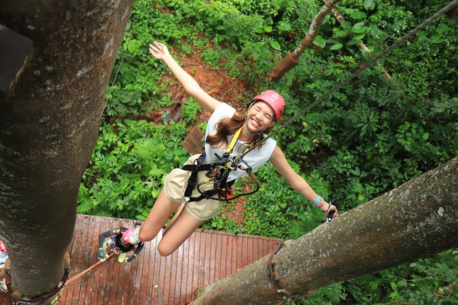 World C+ (Ziplines 10 Platforms + Roller + Sky Walk and World Set Menu ) - The 800-meter ride is the main event