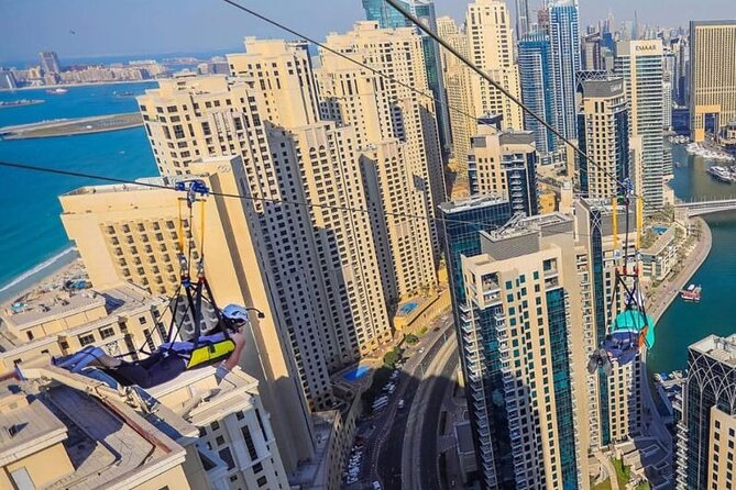 Xline Dubai Marina Zip line Experience With Photos & Video Option - A fast flight above Dubai Marina