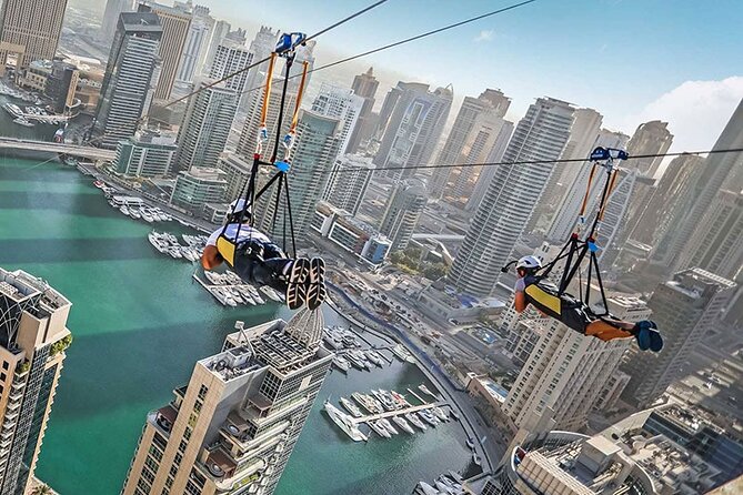 Xline Dubai Marina Zip line Experience With Photos & Video Option - The route from Amwaj Towers to Dubai Marina Mall