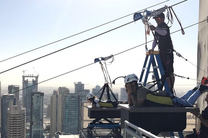XLine Dubai Marina Zipline Ride with Transfers Options - The 1-kilometer flight over the waterfront