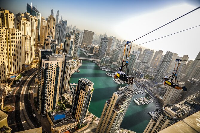XLine Dubai Solo Urban Zipline in Dubai Marina - Small group, focused activity
