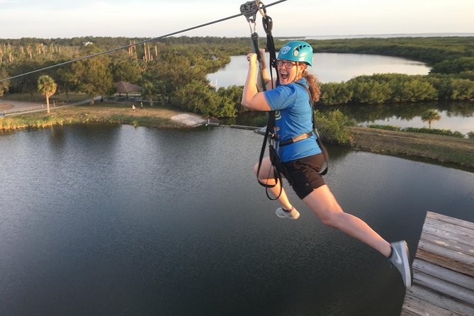 Zip Line Adventure over Tampa Bay - Five zip lines, four obstacles, and one big view