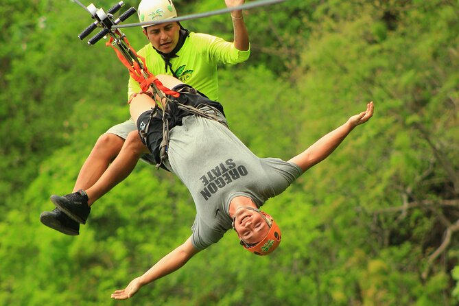 Zip Line for Cruise Ship Passengers, Puerto Vallarta Jungle Adventure - Getting geared up with the guides