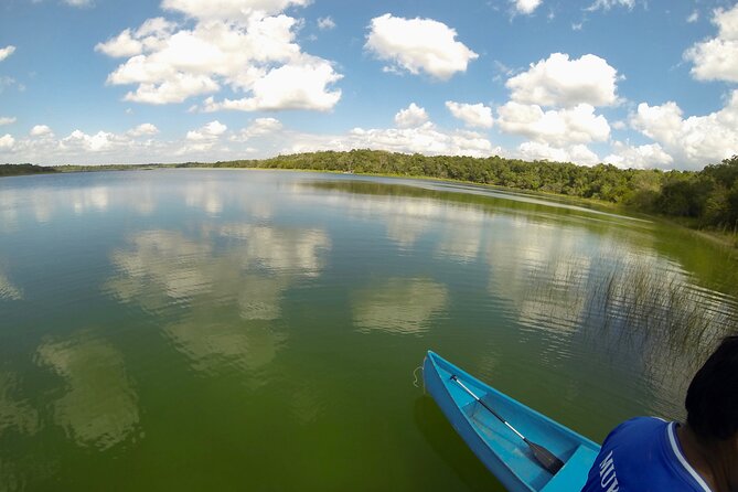 Zip lining and Canoe Monkey jungle in Tulum - Canoeing across the lagoon