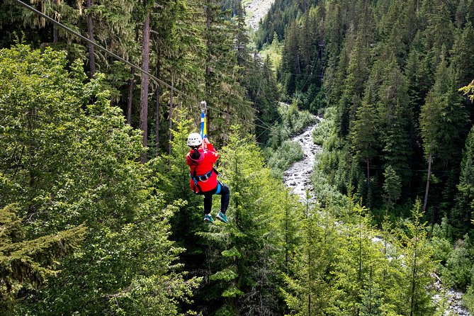 Zipline Adventure in Whistler - Getting fitted for the forest