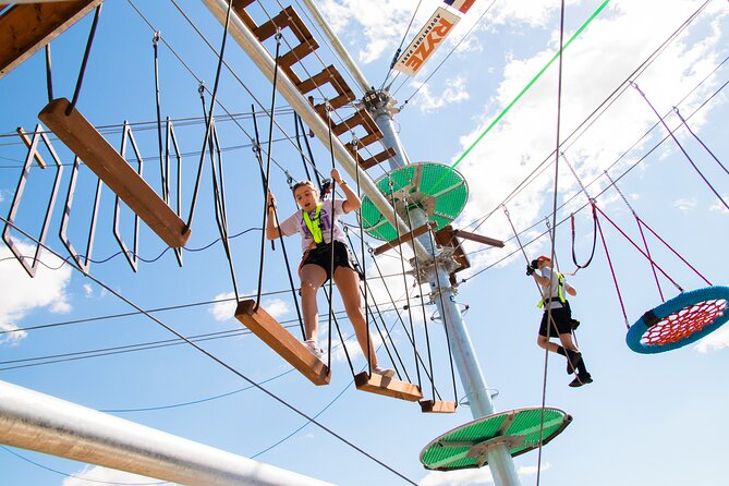 Zipline and Adventure Tower at Ryze Adventure in Missouri - Four stories of controlled adventure