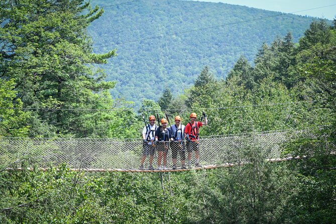 Zipline Canopy Activity Admission at Bristol Mountain - Forest trails and four bridges add breathing room