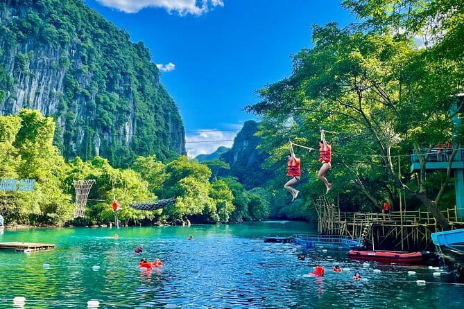 Zipline Dark cave & Paradise cave: Full-day Exploration - Lunch gives the day a needed pause
