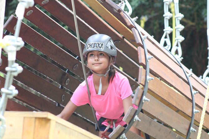 Zipline Experience & Obstacle Course at Harrison's Cave by Chukka - Flying the Monkey Zipline from 100 feet up