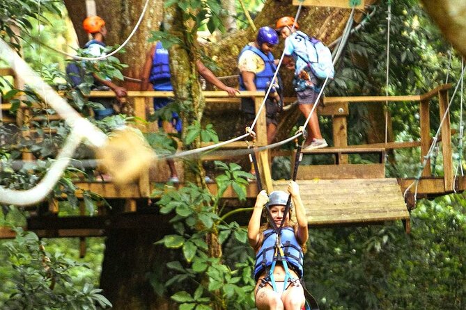 Zipline with Waterfalls and Lunch, Amber Cove and Taino Bay - From Amber Cove or Taino Bay to the Damajagua foothills