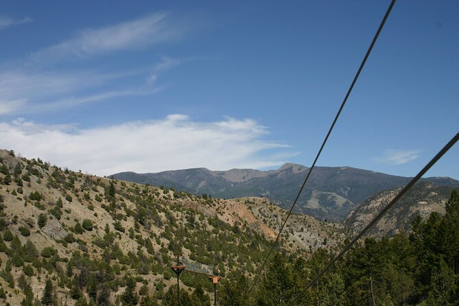 Ziplining across the Beautiful Gallatin River - The Super Zip adds balance and effort