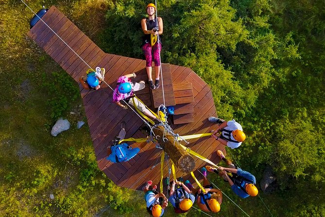 Ziplining across the Beautiful Gallatin River - Climbing to the 55-foot tree platform