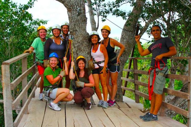 Ziplining and Cenote Tour from Cancun - Six ziplines, ten towers, and two suspension bridges