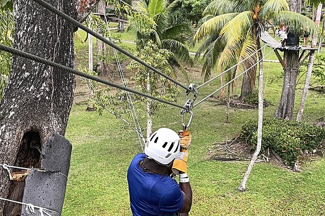 Ziplining and Dunn's River falls Combo from Montego Bay. - Shopping at Rainbow shops in Drax Hall